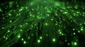 Abstract Green Digital Circuit Background With Flowing Data Lines Royalty Free Stock Photo