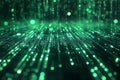 Abstract Green Digital Data Flow Visualization Royalty Free Stock Photo