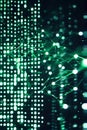 Abstract Green Digital Matrix Code Flow Dynamic Tech Background, Portrait Images Generative AI Royalty Free Stock Photo