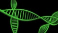 Abstract Green DNA background. Technology concept. Royalty Free Stock Photo