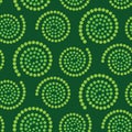 Abstract green dotted circles seamless pattern Royalty Free Stock Photo