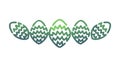 Abstract Green Egg Pattern: Decorative Easter or Organic Motif, vector design Generative AI Royalty Free Stock Photo