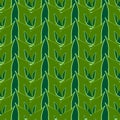 Abstract green elements seamless fabric pattern.