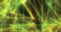 Abstract green energy lines triangles magical bright glowing futuristic hi-tech