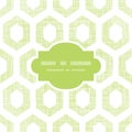 Abstract green fabric textured honeycomb cutout