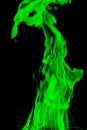 Abstract green Fire flames Royalty Free Stock Photo