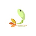 Abstract green fish logo for fish restaurant Royalty Free Stock Photo