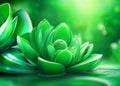 Abstract green floral background, aromatherapy massage yoga background