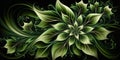 abstract green floral design Royalty Free Stock Photo