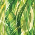 Abstract Green Foliage Background with Light Reflections