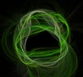 Abstract green fractal art background illustration space geometry.