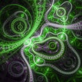 Abstract green fractal matrix Royalty Free Stock Photo