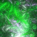 Abstract green fractal swirls Royalty Free Stock Photo