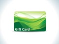 Abstract green gift card
