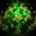 Abstract green and gold Saint Patrick Day concept