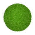 Abstract green grass texture for background. Circle green grass pattern isolated on white background with clipping path