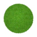 Abstract green grass texture for background. Circle green grass pattern isolated on white background with clipping path Royalty Free Stock Photo