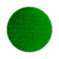 Abstract green grassy ball