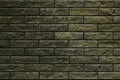 Abstract green gray brick wall texture for wallpaper design. Brick wall grunge background. Wall cement texture. Dark grey stone ba Royalty Free Stock Photo