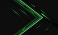 Abstract green grey metal black cyber arrow direction speed futuristic technology geometric design ultramodern background vector Royalty Free Stock Photo