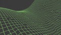 Abstract Green Grid Wireframe on Dark Background Royalty Free Stock Photo