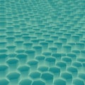 Abstract green hexagon backdrop in blue green Royalty Free Stock Photo