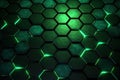 Abstract Green Hexagon Background