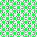 Abstract Green Hexagon Grid Background Seamless