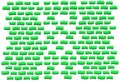 Abstract green irregular shaped bricks wall Royalty Free Stock Photo