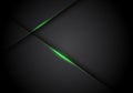 Abstract green light line cross shadow on black blank space design modern futuristic technology background vector Royalty Free Stock Photo