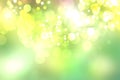 Abstract green light and yellow colorful summer bokeh background