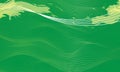 green line wave with soft yellow splashed on green background