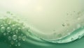 Abstract green liquid with bubbles and a soft light background Royalty Free Stock Photo