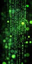 Abstract Green Matrix Code Falling Binary Digits Programming Data, Technology Concept Royalty Free Stock Photo