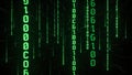 Green code matrix background for cyber security and software design Royalty Free Stock Photo