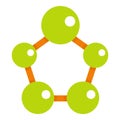 Abstract green molecules icon Royalty Free Stock Photo