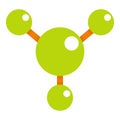 Abstract green molecules icon Royalty Free Stock Photo