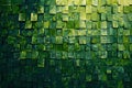 Abstract Green Mosaic, Exploring Geometric Patterns and Textured Surfaces with Vibrant Hues, Creating a Dynamic and