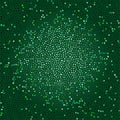 Abstract green mosaic pattern with glowing dots and bokeh effect for digital art and backgrounds Royalty Free Stock Photo