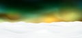 Abstract Green Nacre Colored Panorama Background Snowscape