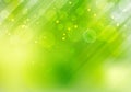 Abstract green nature bokeh blurred background with lens flare and lighting Royalty Free Stock Photo