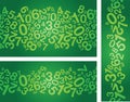 Abstract green number background