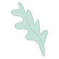 Abstract green oak leaf. Vector illustration icon in flat design. Decorative plant element to decorate the composition Royalty Free Stock Photo