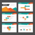 Abstract Green orange presentation templates Infographic elements flat design set for brochure flyer leaflet marketing Royalty Free Stock Photo