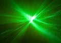 Abstract Green Partickes Cyber Space Background.