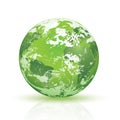 Abstract green planet Earth