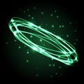 Abstract green plasma background with ovals