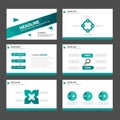 Abstract Green polygon infographic element and icon presentation templates flat design set for brochure flyer leaflet website