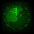 abstract green radar background