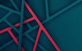 Abstract green red dimension line triangle background.
